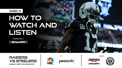 How To Watch Las Vegas Raiders Vs Pittsburgh Steelers On September