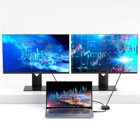 connect dual monitors   laptop docking station