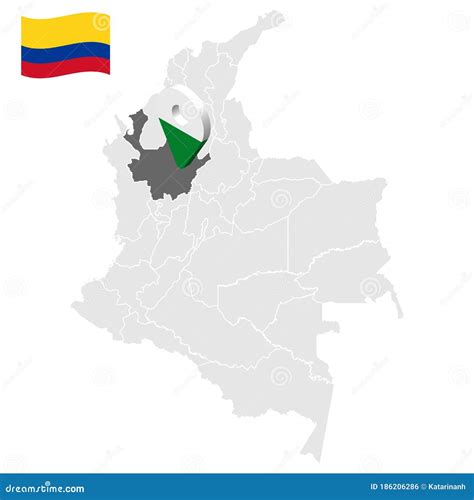 Ubicación De Antioquia En El Mapa Colombia Señal De Ubicación De