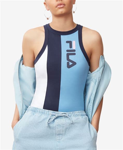 Fila Alana Colorblocked Bodysuit Macys