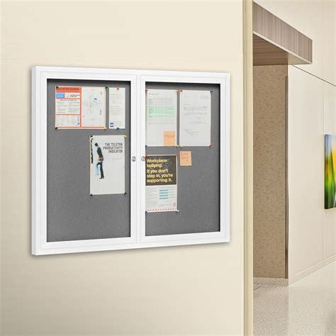 office notice board   mm  locking swing doors