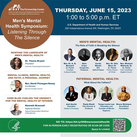 Event Mens Mental Health Symposium Hosted By The Hhs Center For Faith