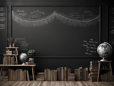 Premium Photo | Backdrop of Classroom Theme Backdrop Chalkboard Books ...