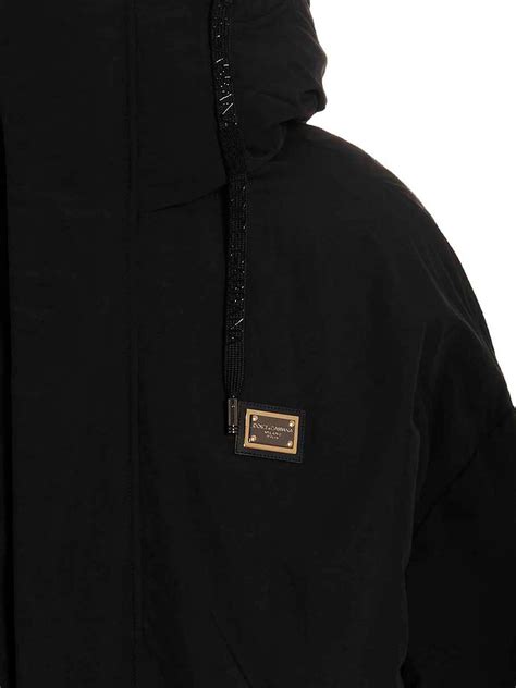 Padded Jackets Dolce And Gabbana Logo Hooded Puffer Jacket