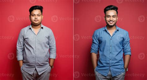 Before and after transformation photoshoot focusing on personal style