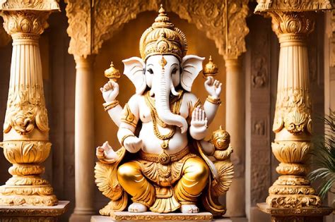 Premium Photo Ganesh Chaturthi Regal Lord Ganesha Majestic Archway