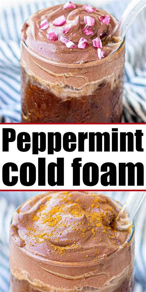 How To Make Peppermint Chocolate Cream Cold Foam Homemade Is Here Chocolate Cold Foam Cold Brew