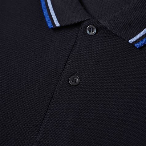 Fred Perry Slim Fit Twin Tipped Polo Navy Riviera And Cobalt End