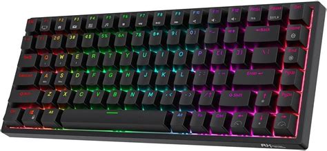 RK Royal Kludge Rk84 Tri Mode Hot Swapable RGB Mechanical Gaming Keyboard 84 Keys Compact 75