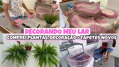 Decorando A Casa Plantas Novas Recebi Tapetes Pra Cozinha Lavei