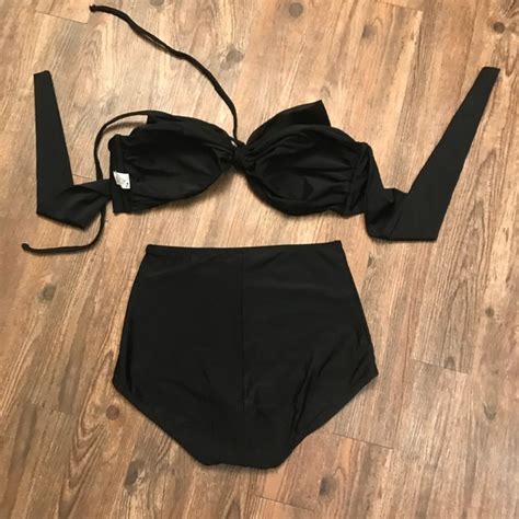 Swim Retro High Waisted Bikini With Bow Poshmark