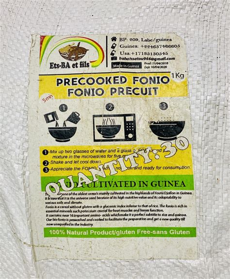 Precooked Fonio 30 Pcs Whole Food Depot