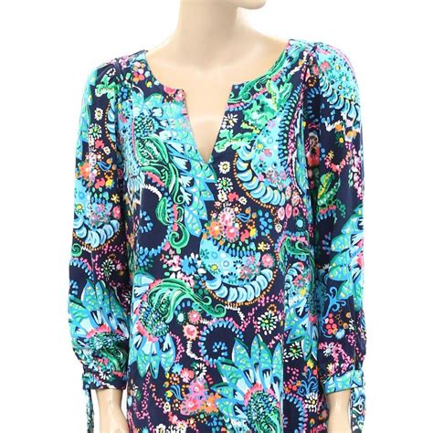 Lilly Pulitzer Cath Tunic Mini Dress Cotton Floral Depop