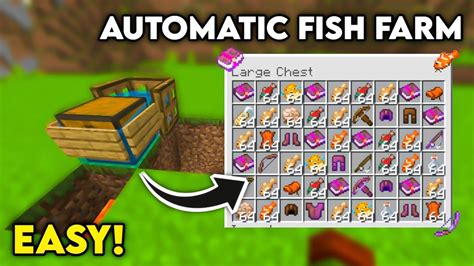 Minecraft Super Easy Afk Fish Farm Simple Automatic Insane Loot