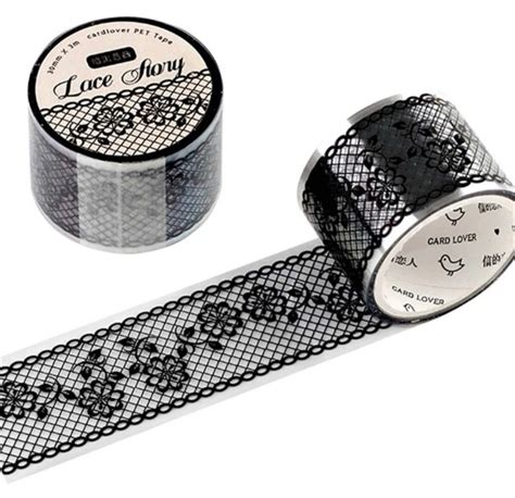 Black Lace Washi Tape Etsy