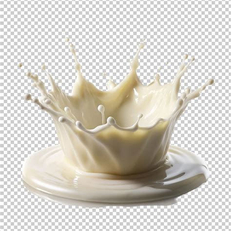 milk splash transparent background premium ai generated psd