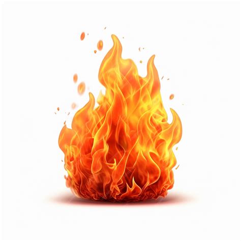 Premium Ai Image 3d Fire Flame Icon With Burning Red Hot Sparks