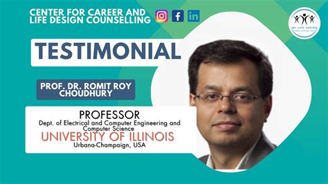 Testimonial Prof Dr Romit Roy Choudhury Professor University Of