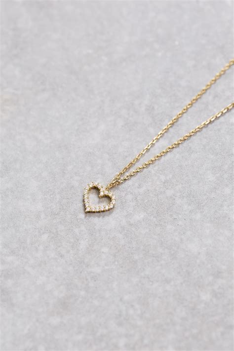 White Heart Necklace Black Friday Jewelry Heart Necklace Necklace Essentials