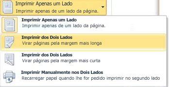 Imprimir em ambos os lados do papel impressão frente e verso no Word