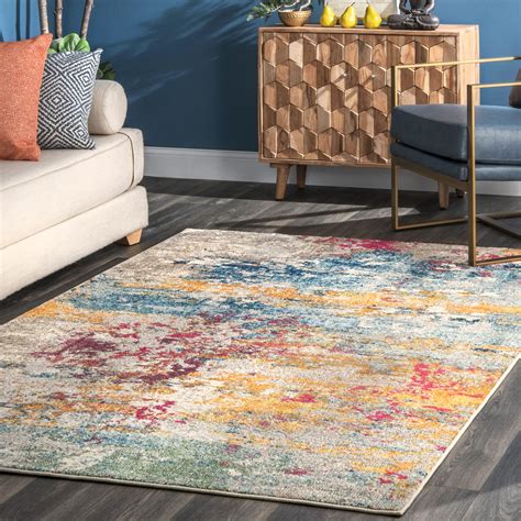 Nuloom Monet Modern Abstract Area Rug X Area Rug Modern