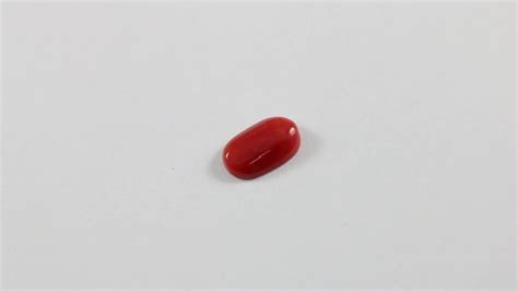 Natural Red Italian Coral Munga Oval Shape Lab Certified Cts