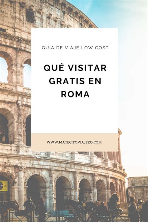 Qué visitar gratis en ROMA Travel Landmarks Movie posters