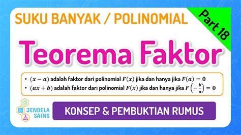 Polinomial Suku Banyak Matematika Kelas 11 • Part 18 Teorema Faktor Youtube