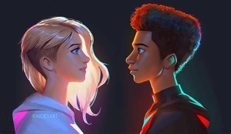 Miles and Gwen by RaidesArt on DeviantArt