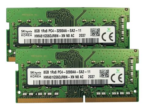 SK Hynix HMA81GS6DJR8N XN 16GB 2X8GB DDR4 3200MHz CP4 25600 SO DIMM