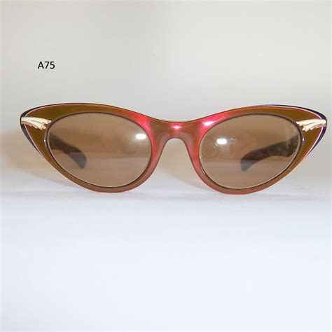 1950 60s Cats Eye Sunglasses With Original Glass Lenses Dead Mens Spex