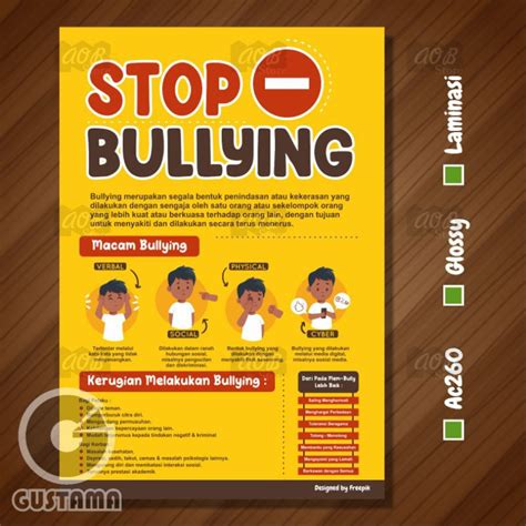 Jual Infografis Stop Bullying Anti Bullying Perundungan A3 Shopee Indonesia