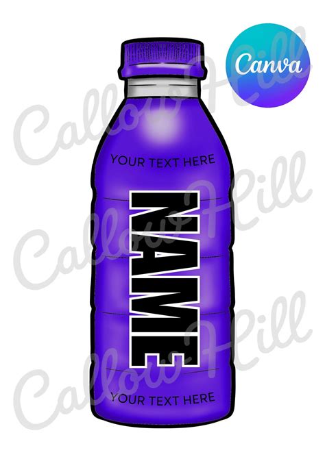 Purple Prime Drink Custom Bottle Blank Digital Download Template Grape ...