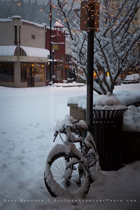 Snowy Downtown 26 Stock Image Ashland Oregon Sean Bagshaw Outdoor