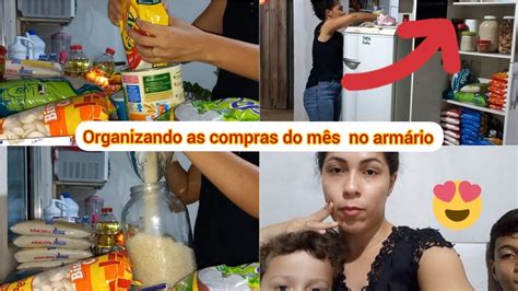 ORGANIZANDO AS COMPRAS DO MÊS DE NOVEMBRO NO ARMÁRIO Limpei todo o