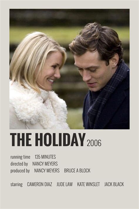 Minimalist Movie Poster for The Holiday