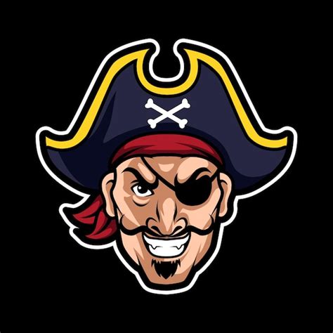 Premium Vector A Pirate Cartoon Character Captain Mascot