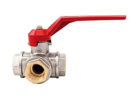 Brass 3 Way L Port Ball Valve Orseal