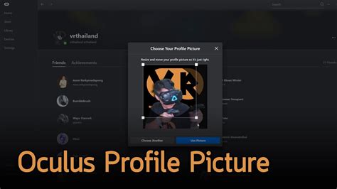 How To Change Oculus Profile Picture Youtube