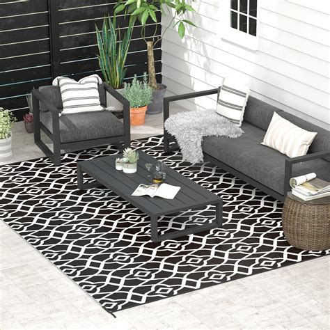 Outsunny Rv Mat Outdoor Patio Rug Large Camping Carpet With Carrying