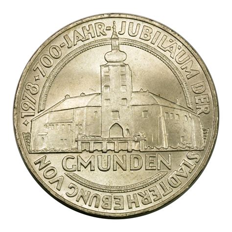 Ausztria ezüst 100 Schilling 1978 BU Gmunden eremshop hu