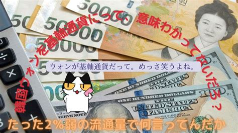 【にゃんこはゆっくり語りたい（時事系）】韓国全経連「ウォン、基軸通貨の資格十分編入時には113兆ウォンの経済効果」／20220215