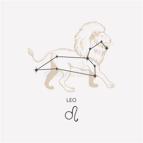 Leo Constellation Vector Illustration Stock Vector - Illustration of ...