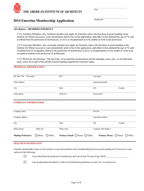 Fillable Online 2014 Emeritus Membership Application Fax Email Print