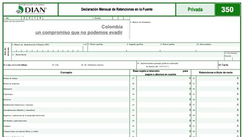 Liquidador Formulario Declaraci N Mensual De Retenciones En La