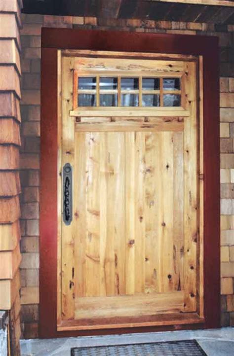 Mission Style Entrance Door Solid Wood Craftsman Doors