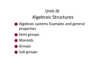 PPT Chapter 4 Algebraic Structures PowerPoint Presentation Free