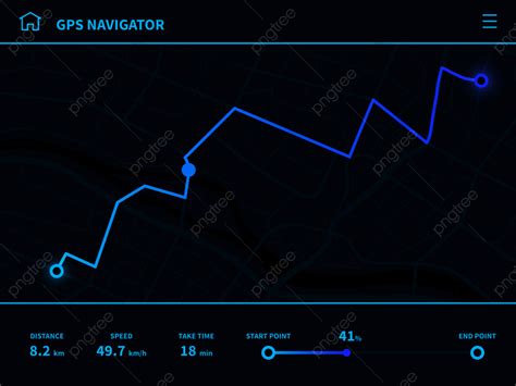 Route Gps Vector Art Png Route Dashboard Futuristic Ui Gps Running