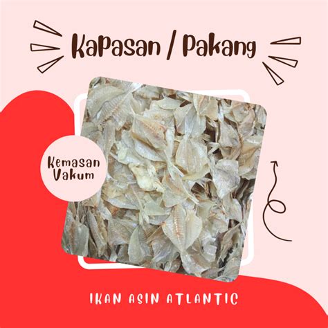 Jual Ikan Asin Kapasan Belah Ikan Asin Kerupuk Pakang Kemasan Vakum