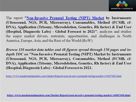 MarketsandMarkets Presents Non Invasive Prenatal Testing NIPT Market